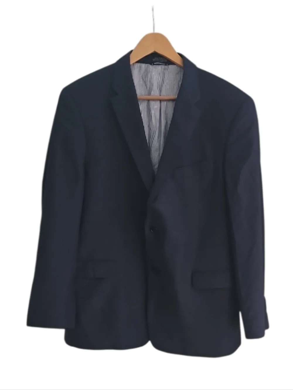 Tommy Hilfiger Wool Blazer 42S Navy 2 Button Tailored Classic Jacket